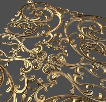 3D model 3d model of carved panel, stl, for CNC, baroque, classic (STL)